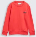 TOM TAILOR Jungen Sweatshirt mit Print, rot, Uni, Gr. 92/98