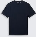 TOM TAILOR Herren Piqué T-Shirt mit Stretch, blau, Uni, Gr. L