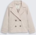 TOM TAILOR Mädchen Trenchcoat mit wasserabweisender Funktion, grau, Uni, Gr. 104/110