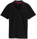 Thumbnail - TOM TAILOR Herren Slim Fit Jersey Poloshirt mit Stretch, schwarz, Uni, Gr. S