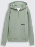 TOM TAILOR Jungen Oversize Hoodie Sweatshirt mit Reißverschluss, grün, Uni, Gr. 128