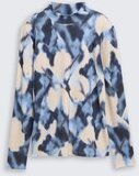 Thumbnail - TOM TAILOR Damen Slim Fit Langarmshirt mit Muster, blau, Gemustert, Gr. XXL
