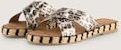 TOM TAILOR Damen Flache Sandalen mit Animal-Print, silber, Animalprint, Gr. 40