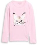 Thumbnail - TOM TAILOR Mädchen Langarmshirt mit Wendepailletten, bunt, Uni, Gr. 92/98