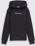 Thumbnail - TOM TAILOR Jungen Hoodie Sweatshirt mit Logo-Print, grau, Uni, Gr. 128