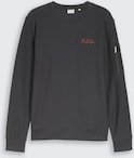 TOM TAILOR Herren Sweatshirt mit Reißverschlusstasche, schwarz, Uni, Gr. XXXL