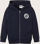 TOM TAILOR Jungen Kapuzen Hoodie mit Logoprint, blau, Uni, Gr. 92/98