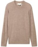 Thumbnail - TOM TAILOR Herren Strickpullover aus Merinowolle, braun, Meliert, Gr. L