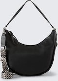 Thumbnail - TOM TAILOR Damen TTTATIANA M Schultertasche mit gemustertem Webriemen, schwarz, Uni, Gr. ONESIZE