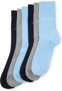 TOM TAILOR Herren Socken im 6er-Pack, blau, Uni, Gr. 39-42