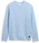 TOM TAILOR Herren Strickpullover mit Wollanteil, blau, Meliert, Gr. XXL