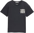 Thumbnail - TOM TAILOR Jungen Oversize T-Shirt mit Print, grau, Uni, Gr. 128/134
