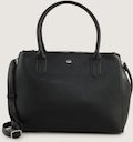 TOM TAILOR Damen TTROMA M Shopper aus Lederimitat, schwarz, Uni, Gr. ONESIZE