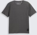 TOM TAILOR DENIM Herren T-Shirt mit Struktur, grau, Uni, Gr. XS