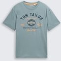 TOM TAILOR Herren T-Shirt mit Logo-Print, grün, Uni, Gr. XL
