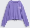 Thumbnail - TOM TAILOR Mädchen Cropped Sweatshirt mit Print, lila, Uni, Gr. 128