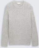 TOM TAILOR Herren Strickpullover mit Strukturmix, grau, Meliert, Gr. M