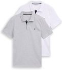 Thumbnail - TOM TAILOR Herren Poloshirts im 2er-Pack, grau, Meliert, Gr. XXXL