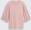 TOM TAILOR DENIM Damen Boxy Fit T-Shirt, rosa, Meliert, Gr. XXL
