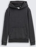 TOM TAILOR Jungen Hoodie Sweatshirt, schwarz, Uni, Gr. 128