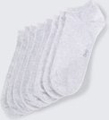 TOM TAILOR Unisex Sneakersocken im 8er-Pack, grau, Uni, Gr. 39-42