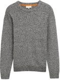 TOM TAILOR Herren Strickpullover aus Baumwolle, schwarz, Meliert, Gr. XXL