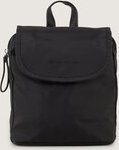 TOM TAILOR Damen TTSANSA M Rucksack mit Überschlag, schwarz, Uni, Gr. ONESIZE