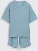 TOM TAILOR Damen Pyjama-Set, bunt, Uni, Gr. 40