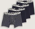 TOM TAILOR Herren Mittellange Boxershorts im 4er-Pack, blau, Gestreift, Gr. M/5