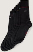 TOM TAILOR Herren Socken in einer 7-Tage-Box, schwarz, Uni, Gr. 43-46