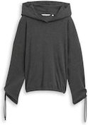 Thumbnail - TOM TAILOR DENIM Damen Loose Fit Langarmshirt mit Kapuze, grau, Meliert, Gr. XS