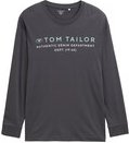 Thumbnail - TOM TAILOR Herren Plus Size - Langarmshirt mit Logo-Print, schwarz, Uni, Gr. 2XL
