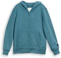 TOM TAILOR Jungen Basic Hoodie Sweatjacke, grün, Uni, Gr. 164