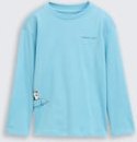 TOM TAILOR Jungen Oversize Langarmshirt mit Rückenprint, blau, Uni, Gr. 92/98
