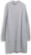 Thumbnail - TOM TAILOR DENIM Damen Strickkleid mit Stehkragen, grau, Meliert, Gr. M