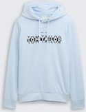 TOM TAILOR Herren Hoodie Sweatshirt mit Logo-Print, blau, Logo Print, Gr. S