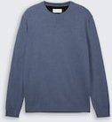 Thumbnail - TOM TAILOR Herren Strickpullover aus Baumwolle, blau, Meliert, Gr. XL