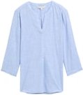 Thumbnail - TOM TAILOR Damen Bluse aus Baumwolle, blau, Uni, Gr. 34