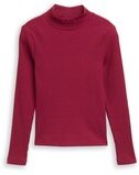 Thumbnail - TOM TAILOR Mädchen Ripp Langarmshirt mit Stehkragen, rot, Uni, Gr. 152