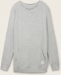 TOM TAILOR Damen Loungewear Sweatshirt in Melange Optik, grau, Meliert, Gr. M/38