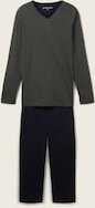 Thumbnail - TOM TAILOR Herren Pyjama-Set aus Baumwolle, grün, Uni, Gr. 50