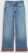 TOM TAILOR DENIM Damen TTLINOU WIDE Jeans mit Turn-Up, blau, Uni, Gr. L/32