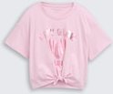Thumbnail - TOM TAILOR Mädchen Cropped T-Shirt mit Koten-Detail, rosa, Uni, Gr. 164