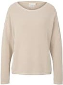 Thumbnail - TOM TAILOR Damen Loose Fit Strickpullover aus Bio-Baumwolle, braun, Meliert, Gr. XXL