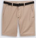 Thumbnail - TOM TAILOR DENIM Herren TTREGULAR Chino Shorts mit Gürtel, beige, Uni, Gr. S