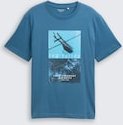 TOM TAILOR Herren T-Shirt mit Fotoprint, blau, Print, Gr. L
