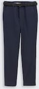 TOM TAILOR Herren TTTRAVIS SLIM Chino Hose mit Gürtel, blau, Meliert, Gr. 32/34