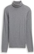 TOM TAILOR Herren Rollkragenpullover mit Kaschmir-Anteil, grau, Meliert, Gr. XXL