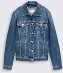 TOM TAILOR Damen Jeansjacke mit recycelter Baumwolle, blau, Uni, Gr. XS