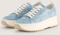 TOM TAILOR Damen Sneaker mit Plateau, blau, Uni, Gr. 40